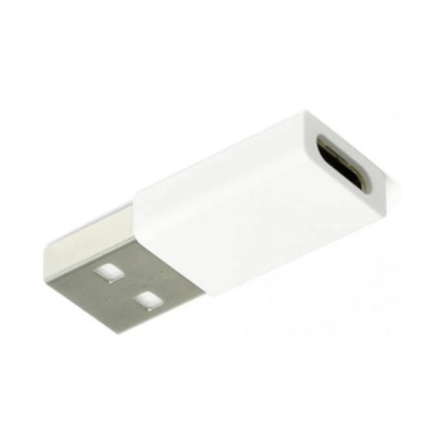 Adaptador Tipo C Hembra A Usb Tipo A Macho Blanco - Imagen 2