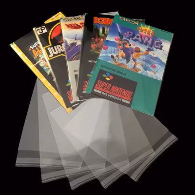 5x Funda Bolsa Protector Manuales Instrucciones Super Nintendo Snes - Imagen 5