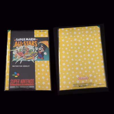 5x Funda Bolsa Protector Manuales Instrucciones Super Nintendo Snes - Imagen 6