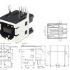 10x Conectores USB Tipo B hembra 90º PCB