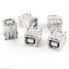 10x Conectores USB Tipo B hembra 90º PCB