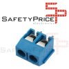 10x Borna Clema Conexion 2 pines 5mm Azul PCB enlazable tornillo bloque