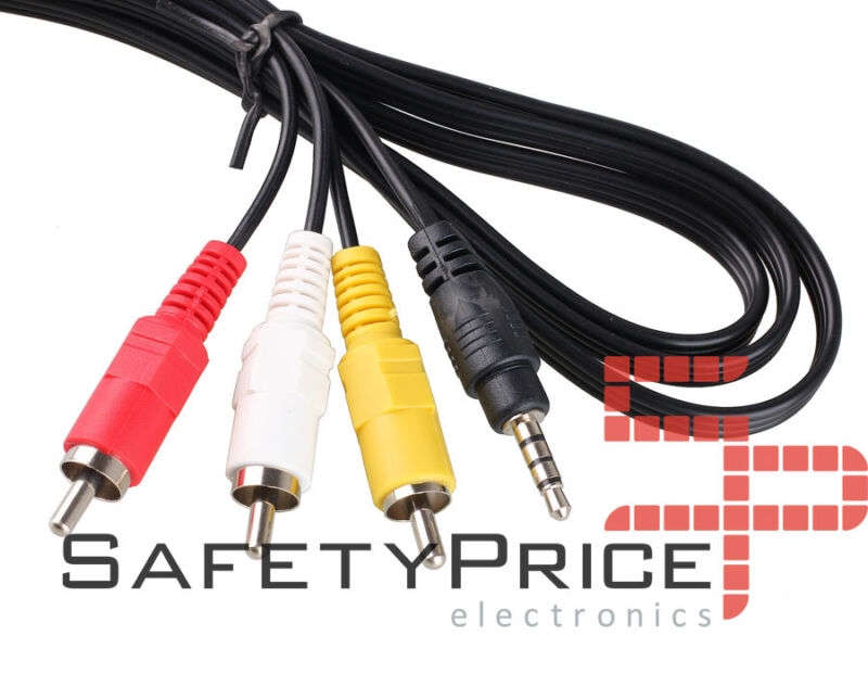 carga idea Mercurio Cable Audio Video Estereo Mini Jack 3,5mm – 3 X Rca Macho Minijack –  Safetyprice Electronics