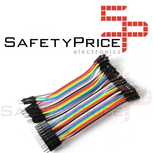 40 CABLES MACHO MACHO 10cm jumpers dupont 2,54 arduino pic protoboars