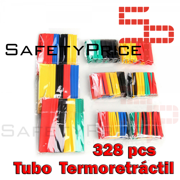 328 Pcs Surtido Tubo Termoretractil de Colores Aislante para cables 8 medidas SP
