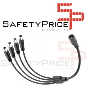 Cable splitter duplicador 4 salidas CCTV camara seguridad 12V - 2.1mm x 5.5mm
