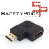Adaptador HDMI Macho a HDMI Hembra Ángulo 90º Conector 1.4 derecha