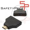 Convertidor Splitter HDMI macho a 2 HDMI hembra Divisor Doble Puerto Duplicador