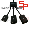 Cable Adaptador USB-C Tipo C Host HUB a 2 USB Hembra para Smartphone Tablet Android
