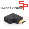 Adaptador HDMI Macho a HDMI Hembra Ángulo 90º Conector 1.4 izquierda