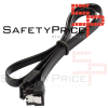 Cable de datos HDD SATA 3.0 6 Gbp/s ACODADO 90º 40 cm NEGRO