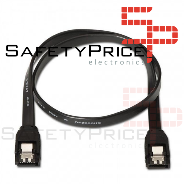 Cable de datos HDD SATA 3.0 6 Gbp/s  40 cm NEGRO