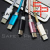 ADAPTADOR NYLON TRENZADO USB-C TIPO C 3.1 A JACK HEMBRA 3.5MM COLOR ROSA
