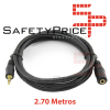 CABLE ALARGADOR AUDIO JACK 3,5mm (macho - hembra)  AURICULARES 2.70m - Imagen 3