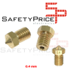 Boquilla Nozzle 0.4 E3D de laton E3DV5V6 Rosca M6 de 1.75