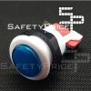 Pulsador arcade azul 33mm exterior 24mm interior recreativa bartop REF2042