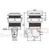 Pulsador arcade azul 33mm exterior 24mm interior recreativa bartop REF2042