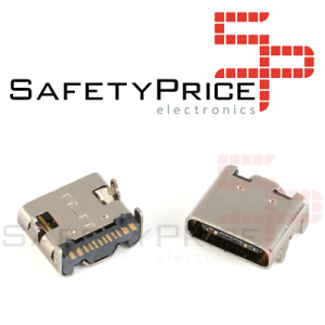 1x Conector SMD USB-3.1 Tipo-C hembra 16P clavijas fijas bidireccionales REF2046