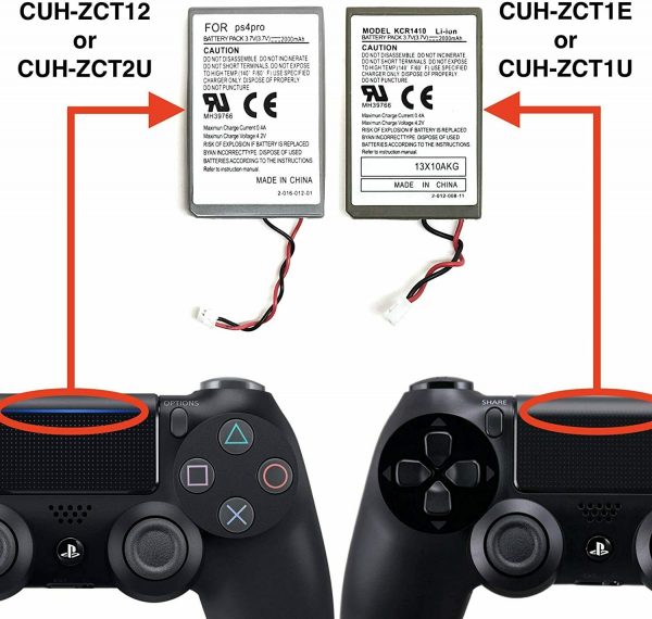 Bateria Mando PS4 DualShock 4 v1 2000mAh 3.7V PlayStation 4 Interna Repuesto REF2005