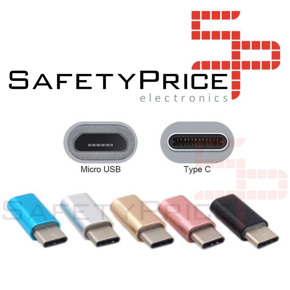 ADAPTADOR CABLE MICRO USB A TIPO C AZUL REF2053 | Safetyprice Electronics