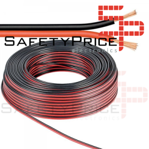 1x metro Cable alimentacion paralelo rojo negro RVB2X0.5MM