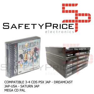 5x Funda protectora juegos japoneses 3-4 Cds PSX Dreamcast Sega Saturn Mega CD