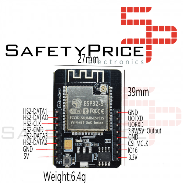 Placa de desarrollo ESP32 CAM con módulo OV2640 módulo WIFI + Bluetooth