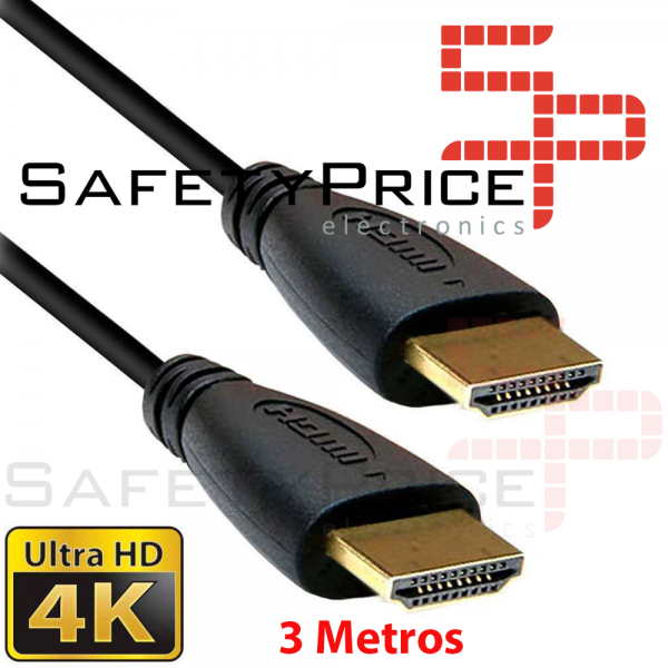 Cable HDMI V1.4 Xbox PS3 PS4 PC BluRay Conectores Dorados Full HD 3M REF2095