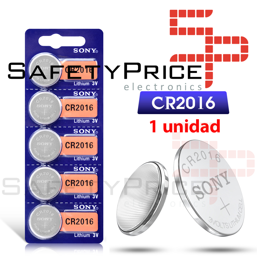 Pila de botón de litio CR2016 –  %