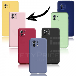 Funda Carcasa Silicona Gel TPU Lisa Para Xiaomi Mi 11 5G 6.81 Rosa