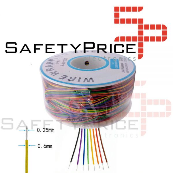 BOBINA AWG30 8 colores 250M CABLE HILO WRAPPING