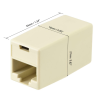 1x Adaptador Conector Empalme RJ45 Hembra a Hembra 8p8c CAT5/cat5e Beige - Imagen 2