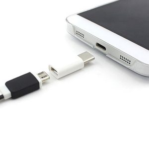 2x ADAPTADOR UNIVERSAL CABLE MICRO USB A TIPO C OTG BLANCO