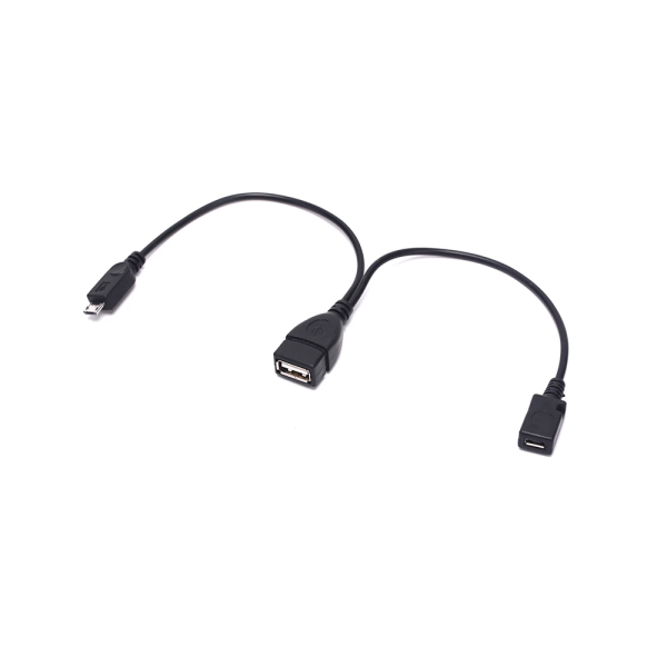 Cable Adaptador OTG 2 en 1 Micro Usb macho y hembra a USB 2.0 hembra