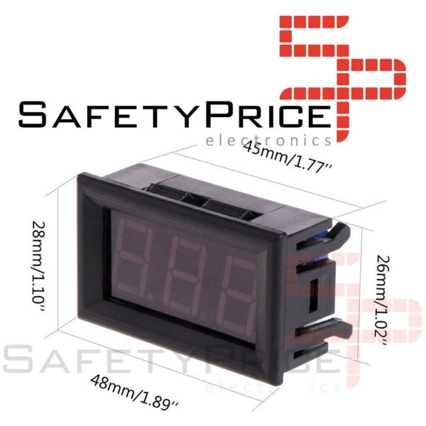 Monitor Temperatura -50 110 5v 12v Digital LED color AZUL panel NTC Termometro
