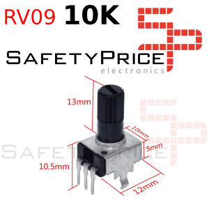 1x Potenciometro vertical tipo RV09 10K ohm lineal 0,05w resistencia ajustable