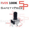 1x Potenciometro vertical tipo RV09 100K ohm lineal 0,05w resistencia ajustable