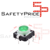 Pulsador interruptor momentaneo NO 12x12x7mm con LED VERDE