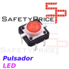Pulsador interruptor momentaneo NO 12x12x7mm con LED ROJO