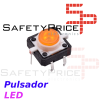 Pulsador interruptor momentaneo NO 12x12x7mm con LED NARANJA