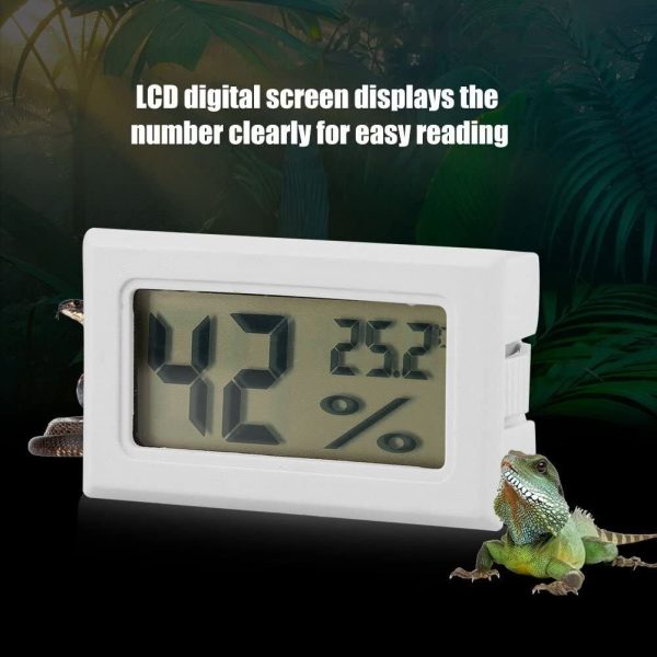 Termohigrometro Termometro LCD digital temperatura y humedad CON SONDA BLANCO