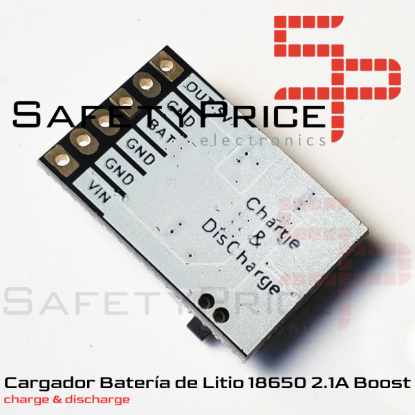 Placa alimentación DC 5V 2.1A 4,2 V carga-descarga protección batería 3.7V 18650