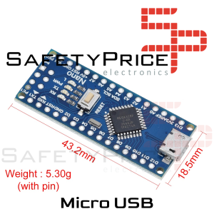NANO V3.0 ATmega328P CH340G 16Mhz SIN SOLDAR 100% Compatible Arduino MicroUSB