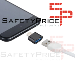 Adaptador Universal Usb a tipo C Transmisor USB Tipo C Macho a USB Hembra NEGRO
