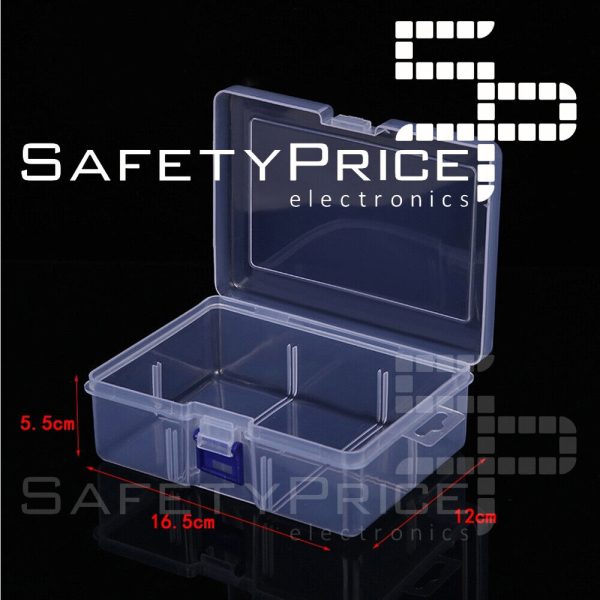 3x caja plastico almacenaje joyas electrónica herramientas collar 16.5x12x6