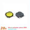 20x Micro pulsador plano SMD 4x4x0,8mm SPST NO