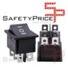 INTERRUPTOR BASCULANTE SPDT 6 PINES Y 2 POSICIONES ON-OFF CON KCD4 NEGRO 220V 16A