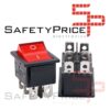 INTERRUPTOR BASCULANTE SPDT 6 PINES Y 2 POSICIONES ON-OFF CON KCD4 ROJO 220V 16A