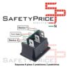 INTERRUPTOR BASCULANTE SPDT 6 PINES Y 2 POSICIONES ON-OFF CON KCD4 VERDE 220V 16A