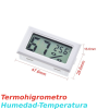 Termohigrometro termometro higrometro digital temperatura y humedad Blanco